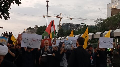 تصاویر//راهپیمایی دانشجویی و مردمی در اعتراض به اقدامات رژیم صهیونیستی درمشهد