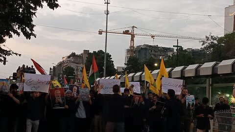 تصاویر//راهپیمایی دانشجویی و مردمی در اعتراض به اقدامات رژیم صهیونیستی درمشهد