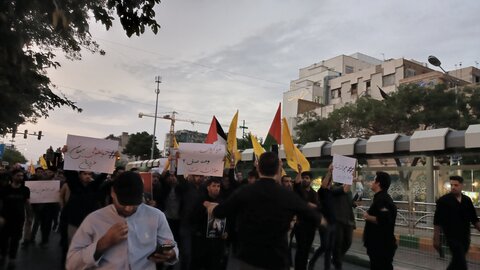 تصاویر//راهپیمایی دانشجویی و مردمی در اعتراض به اقدامات رژیم صهیونیستی درمشهد