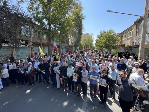 تصاویر/ راهپیمایی محکومیت جنایت تروریستی شهید جبهه مقاومت دکتر اسماعیل هنیه در شهرستان مرند