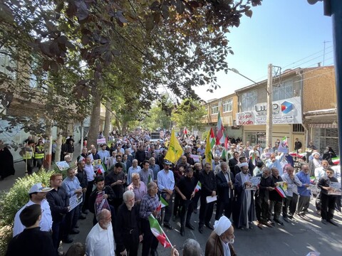 تصاویر/ راهپیمایی محکومیت جنایت تروریستی شهید جبهه مقاومت دکتر اسماعیل هنیه در شهرستان مرند