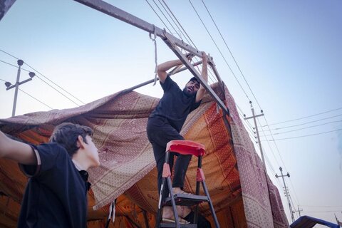 Photos/Installés des postes d'accueil les pèlerins d'Arbaeen à Basra