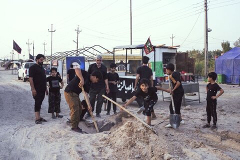 Photos/Installés des postes d'accueil les pèlerins d'Arbaeen à Basra