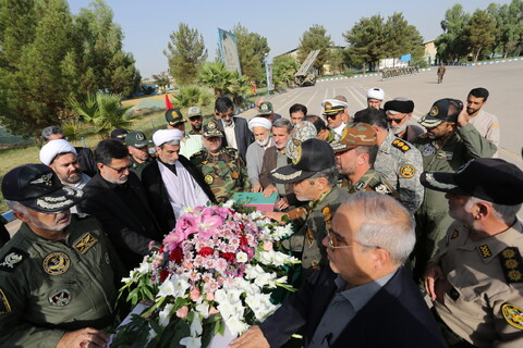 تشییع پیکر شهید حسین سامی‌مقام در مرکز آموزش توپخانه نزاجا اصفهان