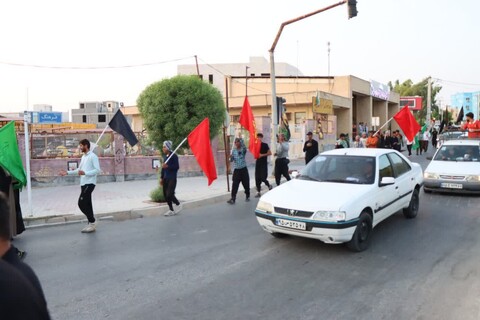 تصاویر/ استقبال امام جمعه عالیشهر از کاروان پیاده اربعین