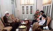 Custodian of Astan Quds Razavi meets with Grand Ayat. Shobeiri Zanjani