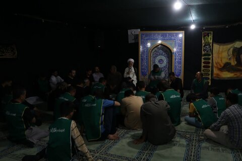 تصاویر/بازدید آیت الله دری نجف آبادی از موکب ارکان الهدی در شهر جدید امیر کبیر