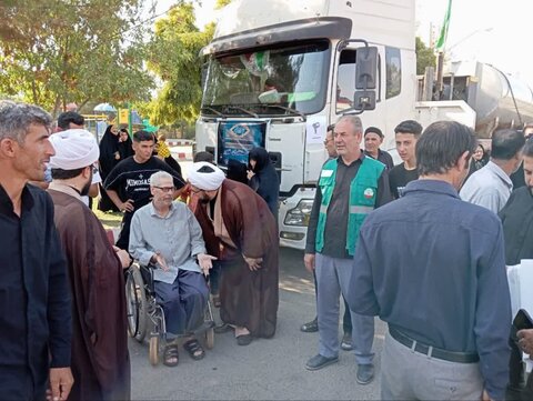 تصاویر/ بدرقه  موکب منتظران ظهور اربعین حسینی شهرستان چهاربرج  به کربلای معلا