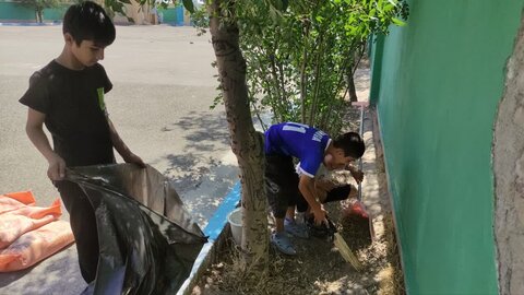 تصاویر/ گزارش تصویری روز دوم اردوی جهادی حوزه علمیه استان قزوین در روستای حسین آباد