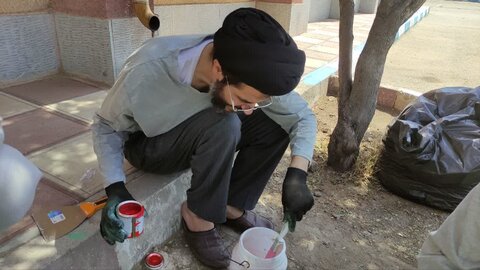 تصاویر/ گزارش تصویری روز دوم اردوی جهادی حوزه علمیه استان قزوین در روستای حسین آباد