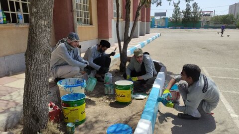 تصاویر/ گزارش تصویری روز دوم اردوی جهادی حوزه علمیه استان قزوین در روستای حسین آباد