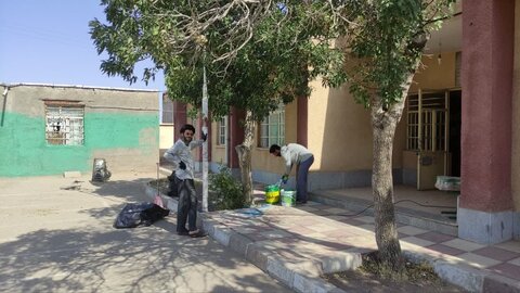 تصاویر/ گزارش تصویری روز دوم اردوی جهادی حوزه علمیه استان قزوین در روستای حسین آباد