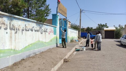 تصاویر/ گزارش تصویری روز دوم اردوی جهادی حوزه علمیه استان قزوین در روستای حسین آباد