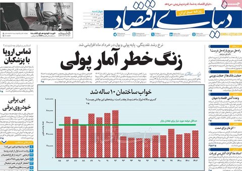 صفحه اول روزنامه‌های چهارشنبه ۲۴ مرداد ماه