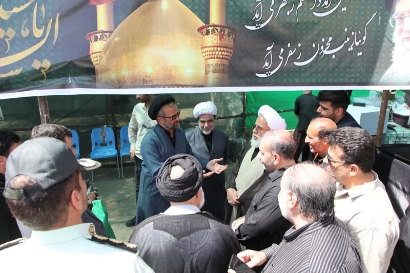 بازدید امام جمعه کرمانشاه از موکب امامزاده باقر(ع) بیستون