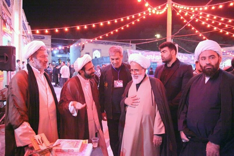 بازدید امام جمعه کرمانشاه از موکب امامزاده باقر(ع) بیستون