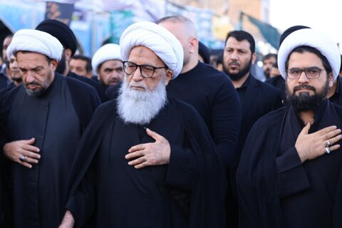 Photos/ La présence du Grand Ayatollah Bashir Najafi à la procession d'Arbaeen