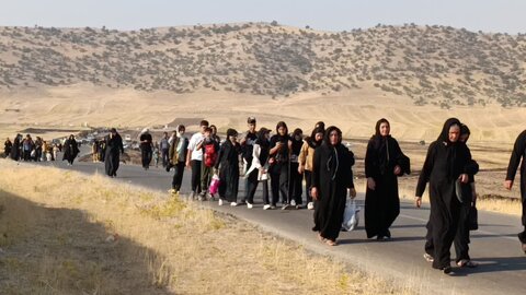 تصاویر راهپیمایی جاماندگان اربعین حسینی در کوهدشت