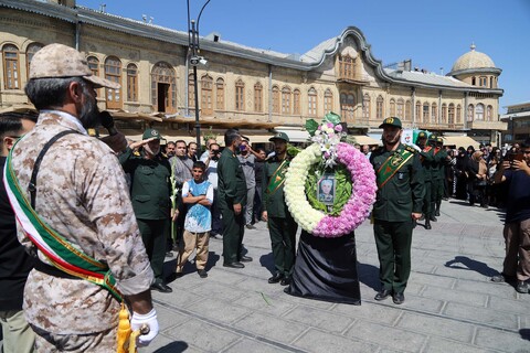 تصاویر / تشییع پیکر جانباز شهید محمود هاشمی در همدان