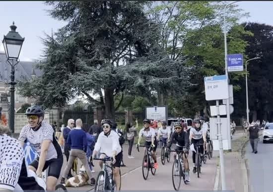 دوچرخهسواران ۲۸ کشور جهان برای کودکان غزه رکاب زدند