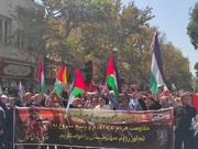 People in Qazvin Stage Rally in Support of Oppressed Gazans