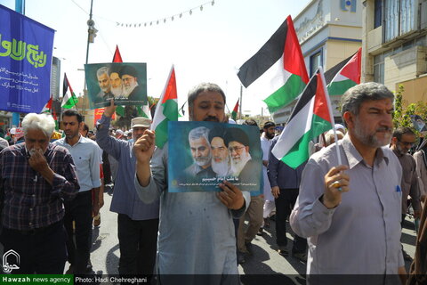 Photos /Marche des habitants de Qom en soutien au peuple opprimé de Gaza