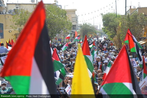 Photos /Marche des habitants de Qom en soutien au peuple opprimé de Gaza