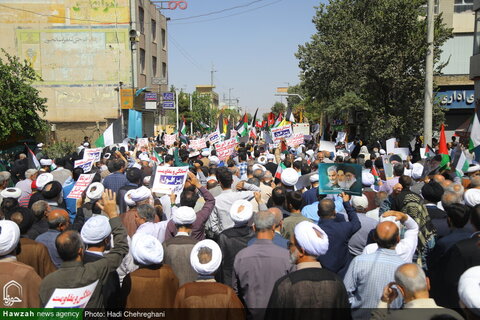 Photos /Marche des habitants de Qom en soutien au peuple opprimé de Gaza