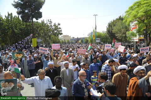 Photos /Marche des habitants de Qom en soutien au peuple opprimé de Gaza