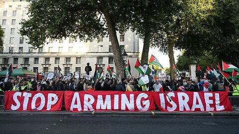 Londres: Manifestation de protestation contre l'attaque israélienne sur al-Mawassi