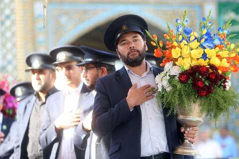 آیین خطبه‌خوانی خادمان حرم حضرت معصومه(س) با حضور نیروهای مسلح