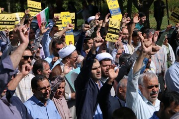 تصاویر/ راهپیمایی ضدصهیونیستی در زنجان