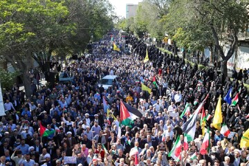 تصاویر/ راهپیمایی ضدصهیونیستی در تبریز