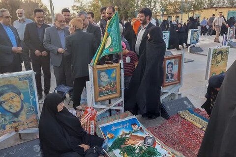 تصاویر/ ادای احترام دبیر مجمع تشخیص مصلحت نظام به مقام شامخ شهدای آران و بیدگل