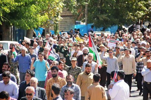 راهپیمایی مردم غیور کهگیلویه و بویراحمد در حمایت از جبهه مقاومت و ملت مقاوم لبنان و فلسطین