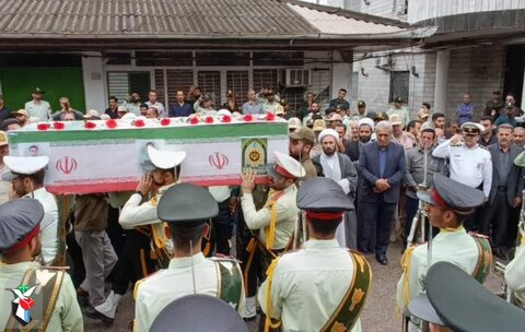 پیکر مطهر شهید امنیت پوریا عبادی در چالوس تشییع شد