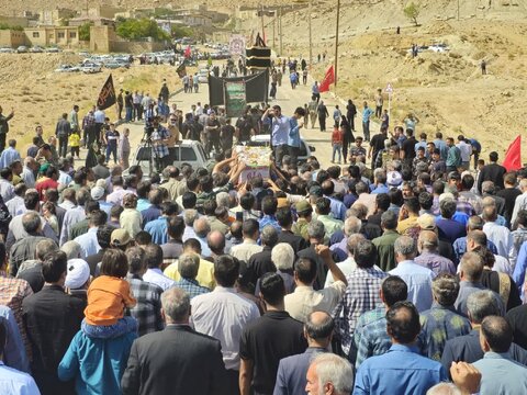 تصاویر/تشییع و خاکسپاری شهید زمانی باجگانی در بافق و  روستای باجگان