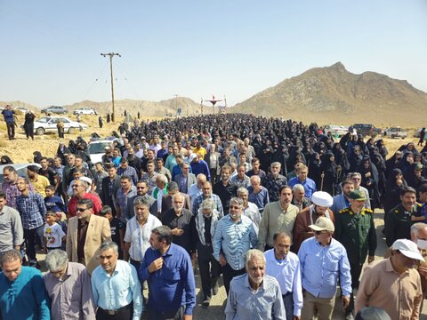 تصاویر/تشییع و خاکسپاری شهید زمانی باجگانی در بافق و  روستای باجگان