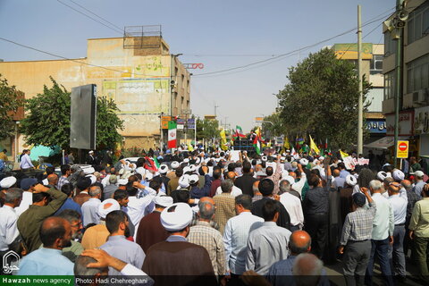 Photos/ Marche des habitants de Qom condamnant les attaques du régime sioniste contre le Liban