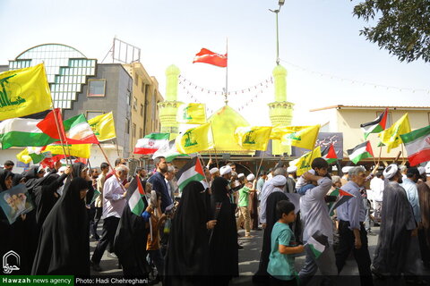 Photos/ Marche des habitants de Qom condamnant les attaques du régime sioniste contre le Liban