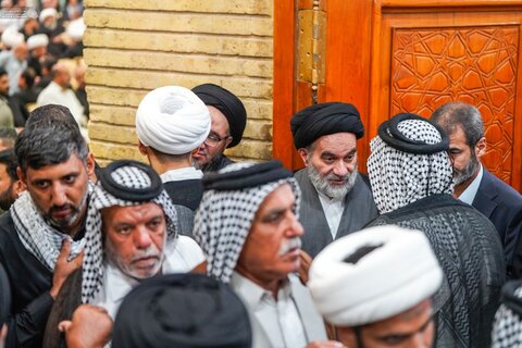 مجلس الفاتحة الذي أقامته الحوزة العلمية في النجف الأشرف على روح السيد حسن نصر الله (قدس)