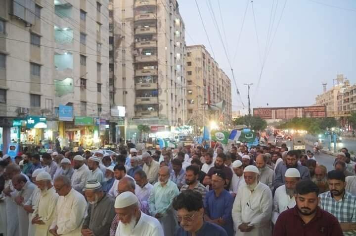 جماعت اسلامی پاکستان کی جانب سے پاکستان بھر میں سید مقاومت کی غائبانہ نمازِ جنازہ +تصاویر