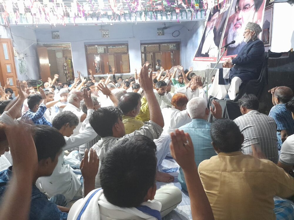 شیر نیستان آل محمد ؐ سید مقاومت سید حسن نصراللہ رضوان کو دھوکے سے شہید کیا گیا: مولانا کاظم مہدی عروج جونپوری