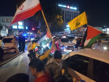 فیلم |  جشن و شادمانی مردم اصفهان در پی حمله موشکی سپاه به رژیم صهیونیستی