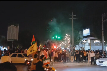 فیلم| حمایت جانانه جوانان کرمانشاهی از عملیات وعده صادق ۲