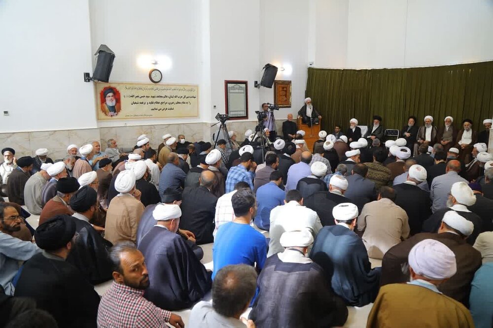 بزرگداشت شهید سید حسن نصرالله در دفتر آیتالله نوری همدانی + عکس