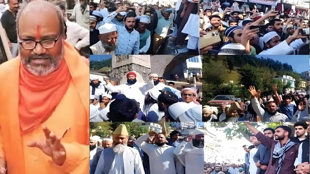 Protests erupt in J&K over Narsinghanand’s alleged remarks against Prophet Muhammad