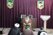 تصاویر/ درس اخلاق هفتگی طلاب مدرسه علمیه امام صادق (ع) بیجار