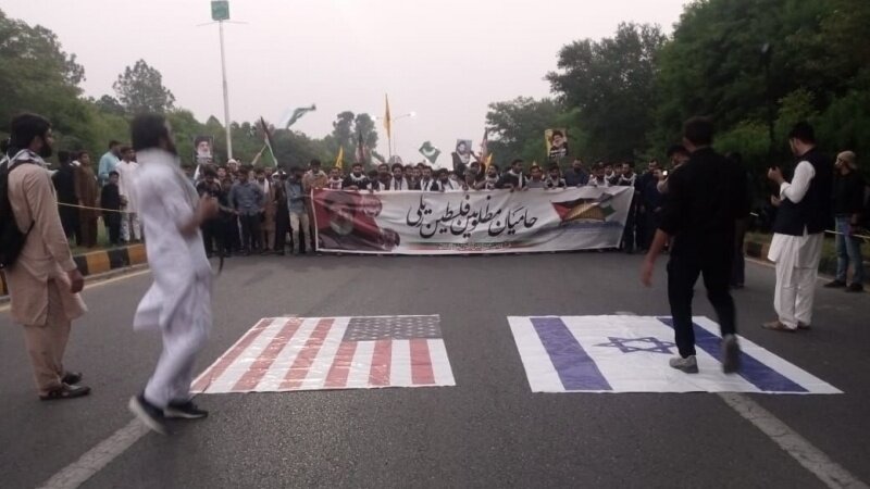 پاکستانی ها در حمایت از فلسطین در اسلام آباد راهپیمایی کردند