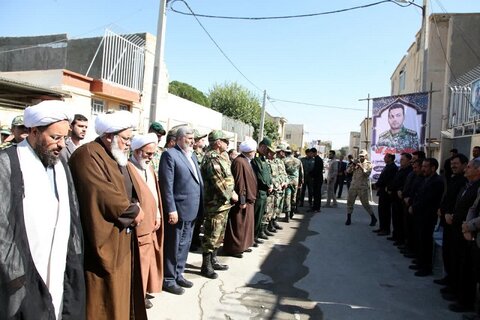 تصاویر/ حضور نماینده ولی‌فقیه در استان کرمانشاه در منزل شهید «سجاد منصوری»